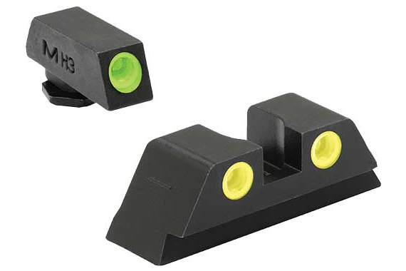 Meprolight Night Sight Fixed - Set Green-yellow For Glock