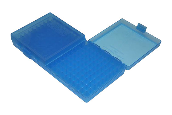 Mtm Ammo Box 9mm Luger-.380acp - -9x18 200-rounds Clear Blue