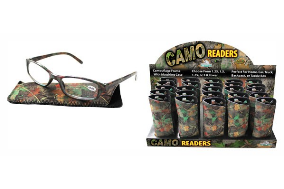 Rivers Edge Reading Glasses - Display Green Camo 25-pack