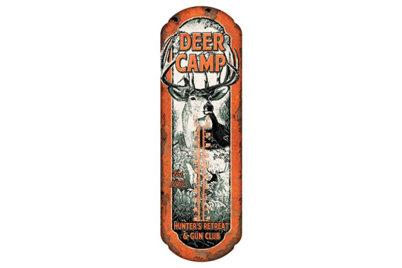 Rivers Edge Thermometer - Deer Camp Tin