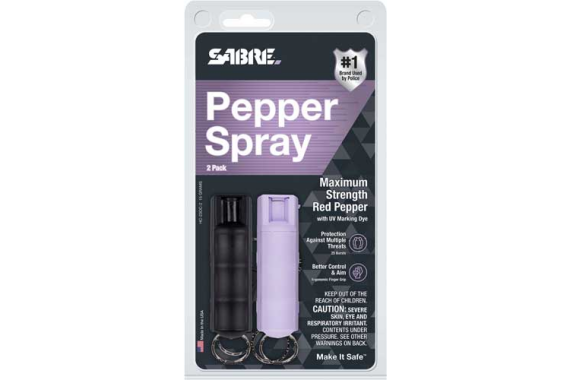 Sabre Pepper Spray Combo Pack - Hard Case Black-lavender