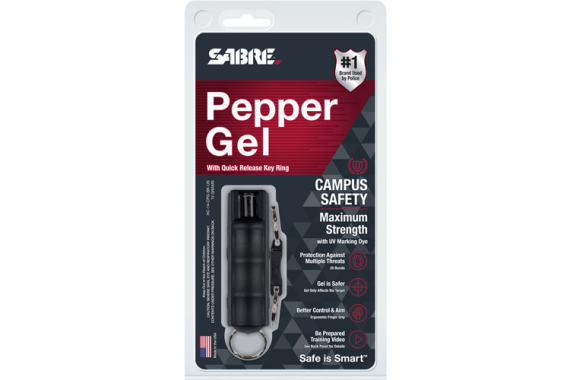 Sabre Red Pepper Gel Spray - Black Hard Case W-ring 15gr