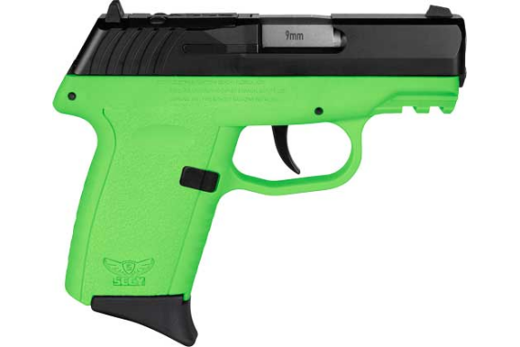 Sccy Cpx2-cb Pistol Gen 3 9mm - 10rd Black-lime W-o Safety Rdr