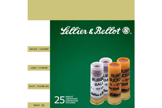 Sellier & Bellot Shotgun, S&b Sb12rba        12ga      Rubber 1 Ball   25/10