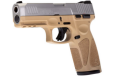 Taurus G3 9mm 17-shot 3-dot - Adj. Tan/stainless Polymer