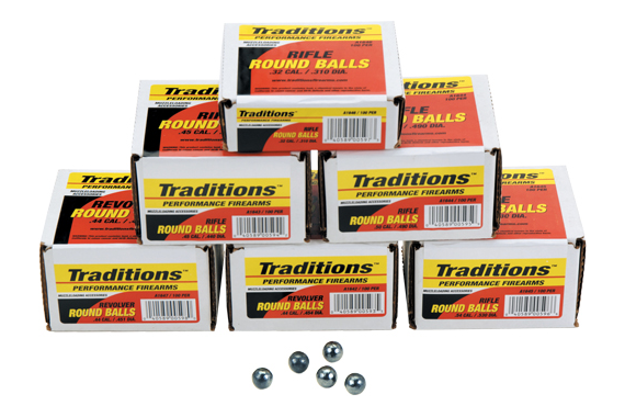 Traditions Bullets Revolver - Roundball .44cal .4546 100pk