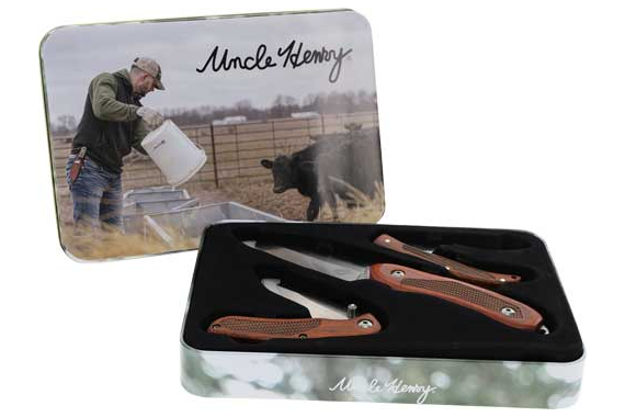 Uncle Henry Knife Pakka Wood - 3pc Set W-gift Tin Promoq4<