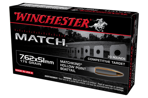 Winchester Match 7.62x51 175gr - 20rd 10bx/cs Sierra Bthp
