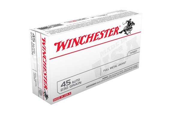 Winchester Usa 45 Acp 230gr - 50rd 10bx/cs Fmj Rn