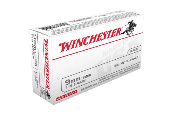 Winchester Usa 9mm Luger - 50rd 10bx-cs 115gr Fmj-rn