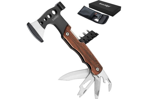 Bravedge BRD-001 Multitool Axe Hatchet Tool, A Go-Bag MUST, Knife, Opener, Screwdriver Kit, Cool Gadgets Unique Multi-Tool
