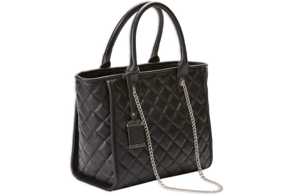 Bulldog Concealed Carry Purse - Quilted Tote Style Black