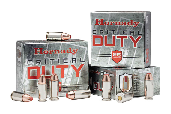 Hornady Critical Duty 9mm +p - 25rd 10bx-cs 124gr Flexlock