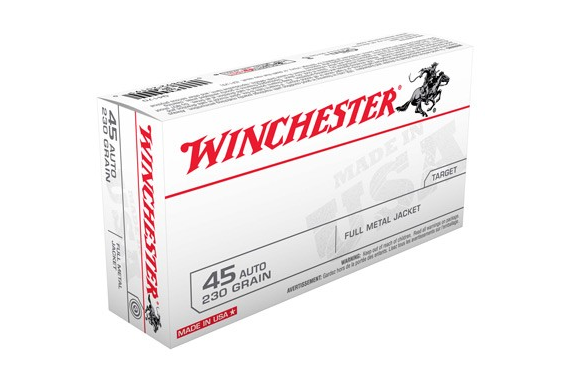 Winchester Usa 45 Acp 230gr - 50rd 10bx-cs Fmj Rn