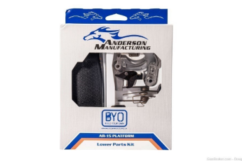 Anderson AR15 Lower Parts Kit, PREMIUM, Stainless Trigger, Magpul Moe Grip