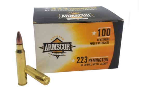 Armscor .223 Rem. Rifle Ammo - 62 Grain | Full Metal Jacket 100RDS
