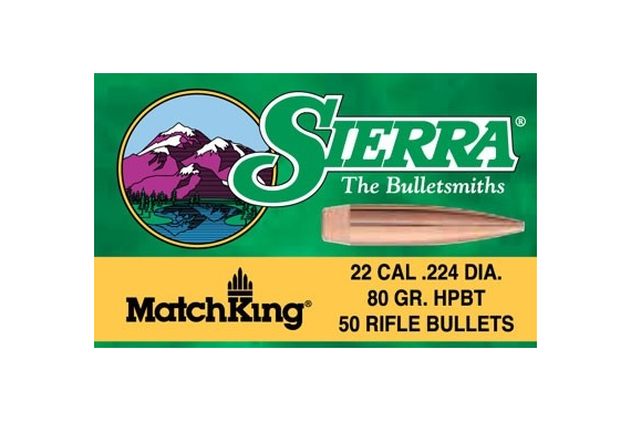 Sierra Bullets .22 Cal .224 - 80gr Hpbt 50ct