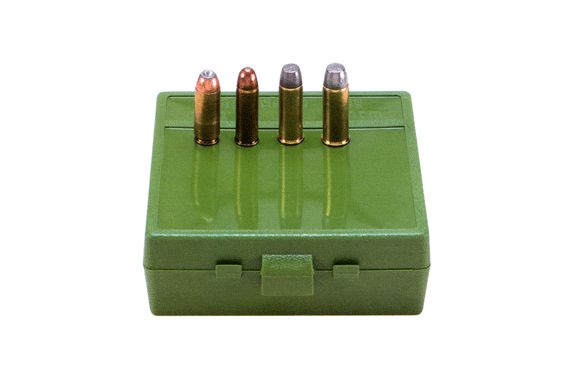 Mtm Ammo Box .50ae-.50sw Mag - 64-rounds Flip Top Style Green