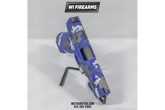 Used Glock G22 Gen 4 Custom Cerakote Blue Camo Pattern