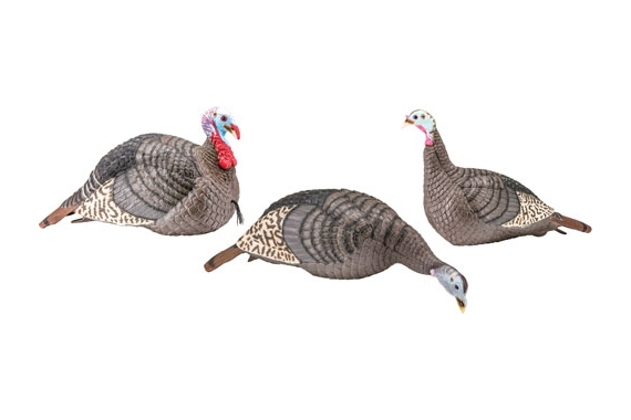 Hs Strut Turkey Decoy Flock - Strut-lite Hen-jake-feeder Hen