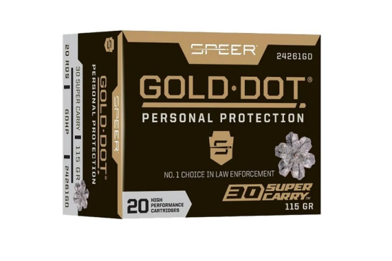 Speer Ammunition Gold Dot 30 SUPER CARRY  115gr Hp 20RD BOX
