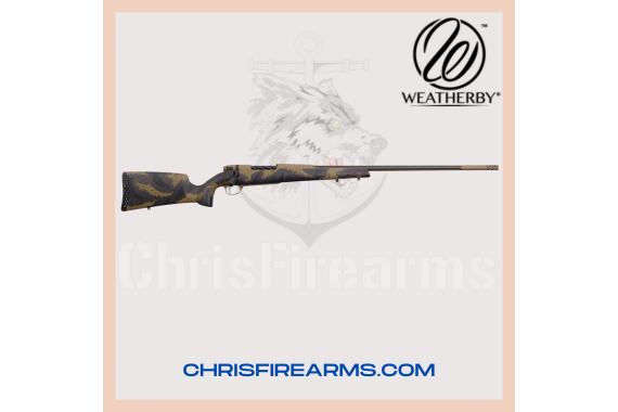 Weatherby Mark V Apex Bolt Action Rifle | 338 Lapua, FDE Cerakote, Carbon Fiber Stock