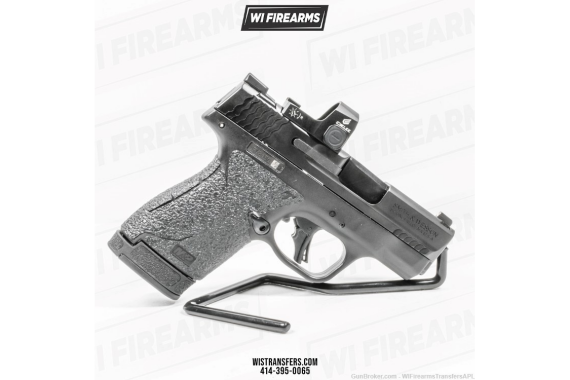Smith & Wesson M&P9 Shield Plus, Cyelee CAT Green Dot, RMS Cut Slide