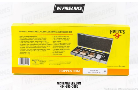 Hoppes UAC76 Universal Multi-Caliber Rifle/Shotgun/Pistol 26 Pieces
