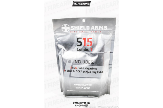 SHIELD ARMS S15 COMBO PACK: (3) S15 MAGAZINES AND (1) STANDARD STEEL MAG CA