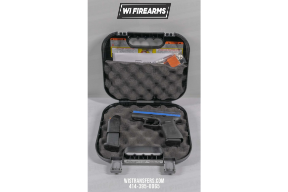 Glock 43X, Blue Flag Slide, Black Frame, 9mm, 10-rd, 3.41