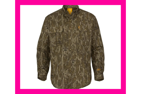 Browning Wasatch-CB Shirt Button-Front 2 Pocket Mossy Bottomland S