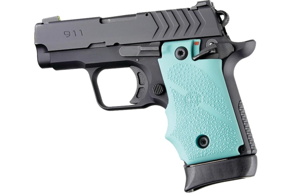 Hogue Ambi Safety Rubber Grip for Springfield Armory 911- Aqua