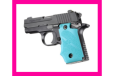 Hogue Rubber Grip with Finger Grooves for SIG Sauer P238 - Aqua