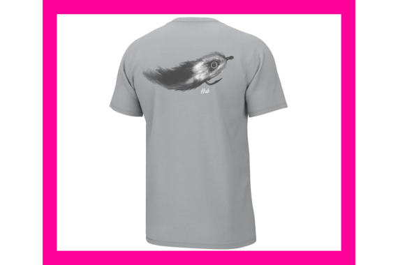 Huk Streamer Fly Short Sleeve Shirt Harbor Mist XL