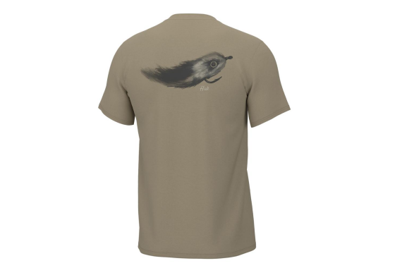 Huk Streamer Fly Short Sleeve Shirt Overland Trek L