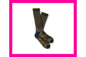 LaCrosse Mens Merino Midweight Sock Crew OD Green XL