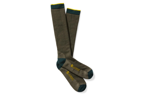 LaCrosse Mens Merino Midweight Sock Over the Calf OD Green L