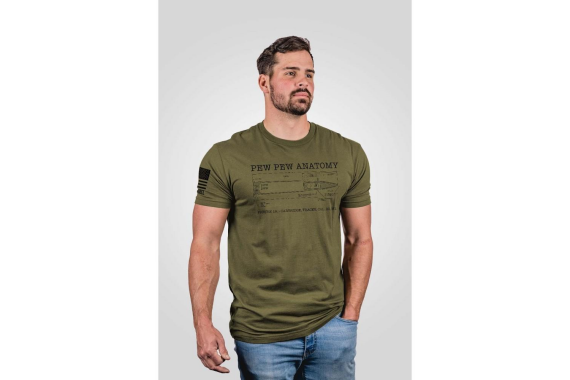 Nine Line Pew Anatomy Short Sleeve Shirt Military Green L