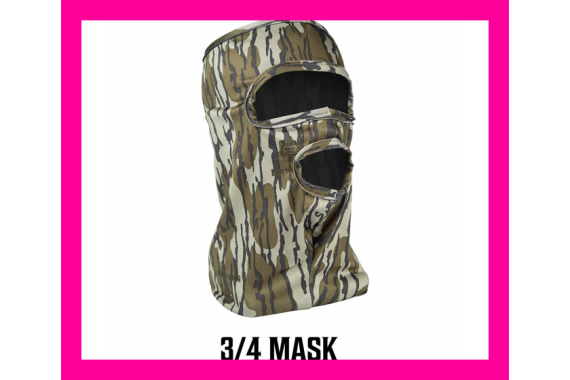 Primos Stretch Fit Mask - Mossy Oak Bottomland 3/4 Face