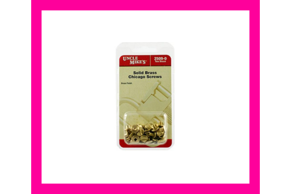 Uncle Mikes Chicago Brass Screws - 24 Pack