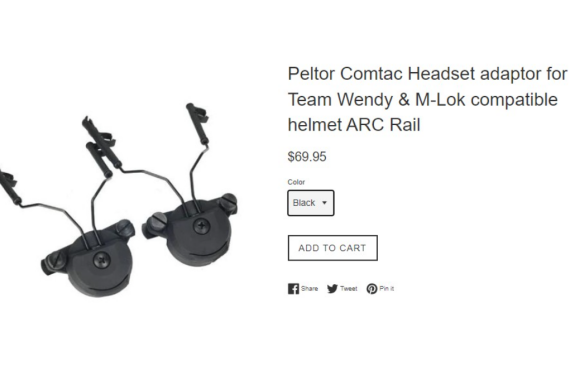 3M Peltor Comtac V — 1 Comm w/ PTT — COMPLETE SET + HELMET ARC ADAPTORS **NEW**