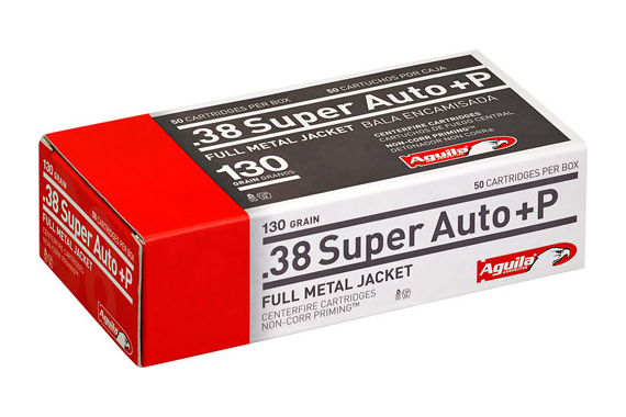 Aguila 38 Super Auto +p 130gr - 50rd 20bx-cs Fmj