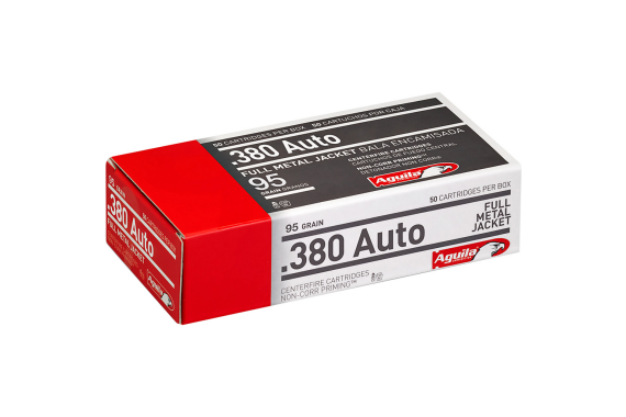 Aguila Pistol Ammo 380 Acp 95 Gr. Fmj 50 Rd.