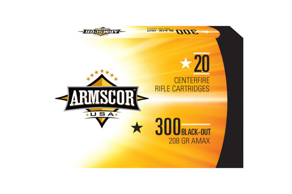 Armscor Target Rifle Ammo 300 Aac Blackout 208 Gr. Amax 20 Rd.