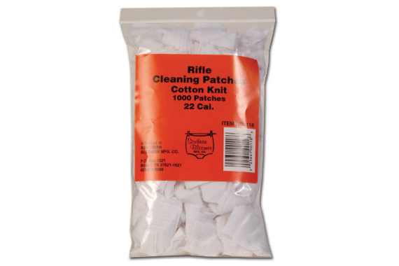 Cotton Knit Cleaning Patches - .22 Caliber Rifle, 1000 Bulk Bag