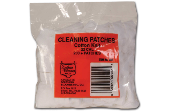 Cotton Knit Cleaning Patches - .22 Caliber Rifle, (200 Pack)