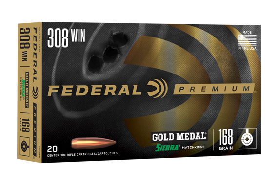 Federal Gold Medal 308win 168g - Sierra Matchking 20rd 10bx-cs