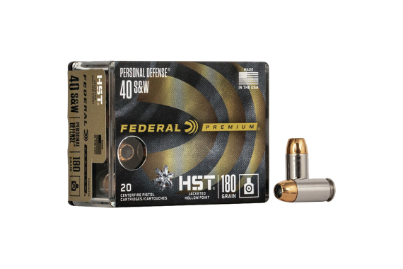 Federal Premium Personal Defense Handgun Ammo 40 S&w 180 Gr. Hst Jhp 20 Rd.