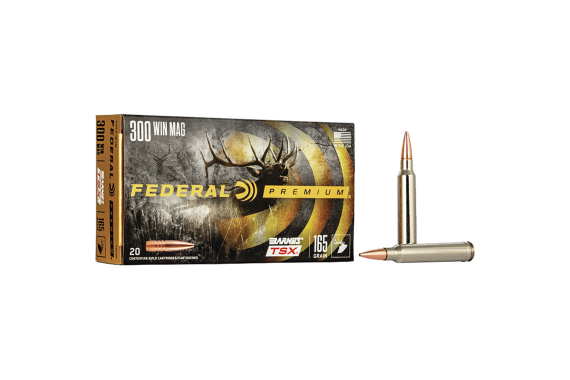 Federal Premium Rifle Ammo 300 Win. mag 165 Gr. Barnes Tsx 20 Rd.