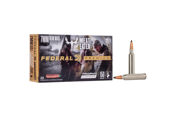 Federal Premium Rifle Ammo 7mm Rem. mag 150 Gr. Trophy Copper 20 Rd.